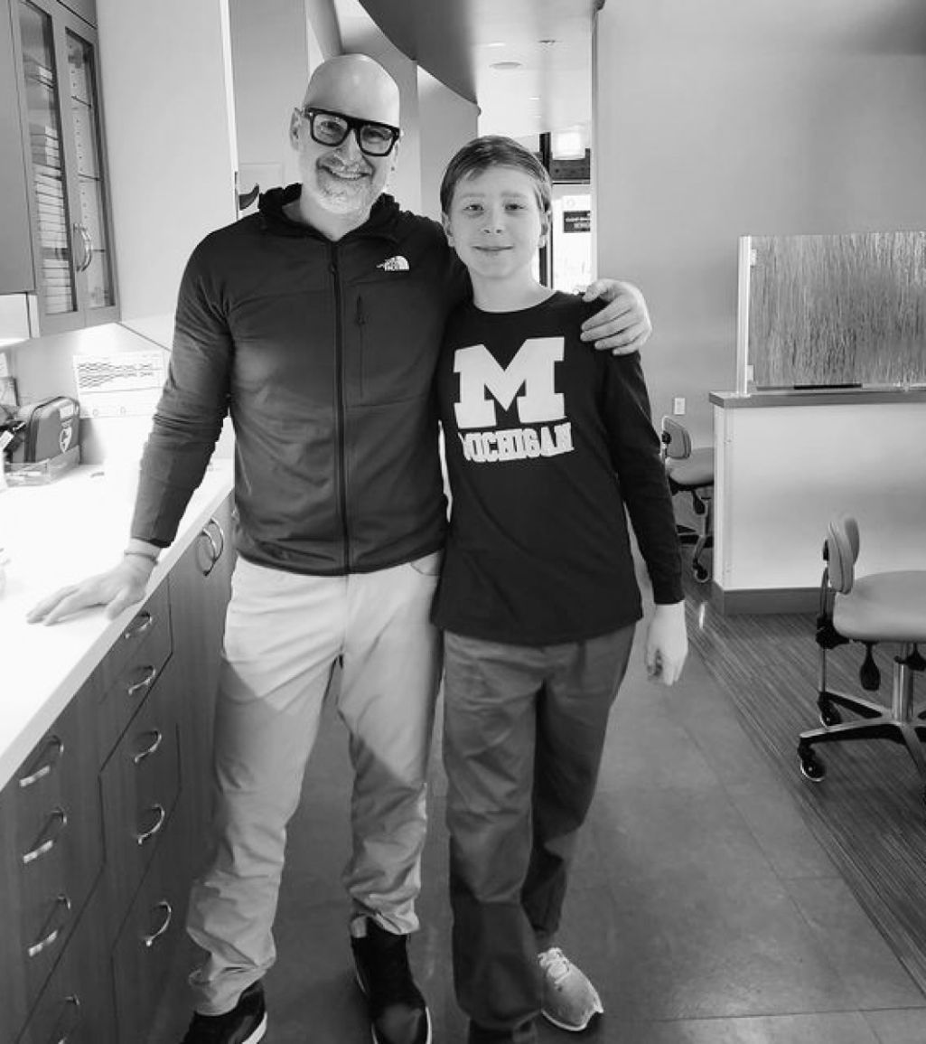 Dr Brian Schabel and patient